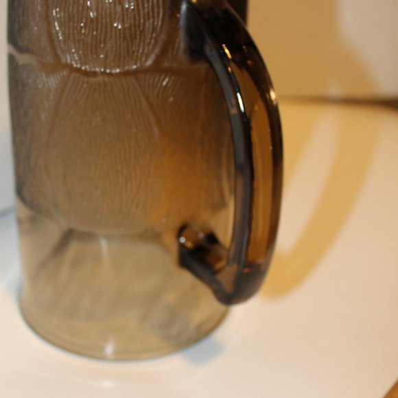 Smoked glass Pitcher and 6 glasses - Picture 4 of 8
